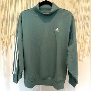 Adidas Tech Emerald Mock Neck Multi-Sport Pullover Sweatshirt Size M